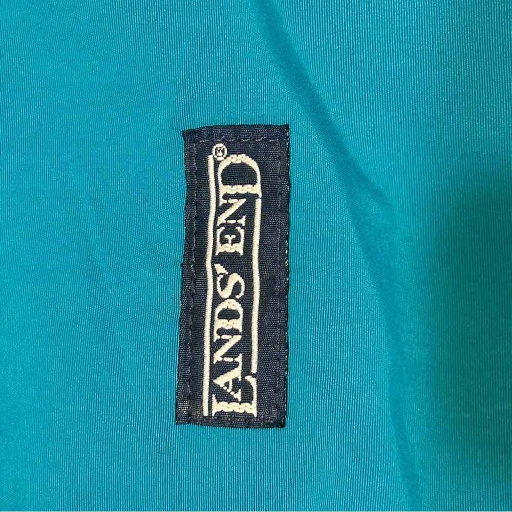 Lands End  Jacket Mens Tall L Teal Blue Fleece Lined Thinsulate Made in USA - Picture 6 of 9
